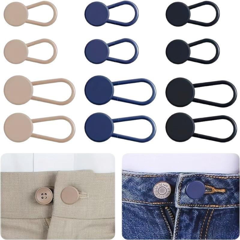 

No-nail Retractable Waist-flap Button, Detachable Button, Universal Button, Extension Button, Adjustable Jeans Button One Size