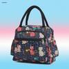Floral Multi-Zipper Lunch Handbag: Oxford Cloth Mommy Bag with Mobile Pocket