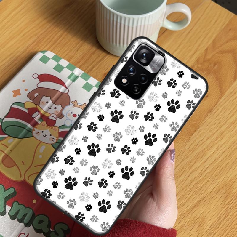 Cat Dog Paws Case For Xiaomi Redmi Note 14 Pro 13 12 11 10 15 Pro Plus Redmi 15 C 13 10C 12C 14C 13C Cover