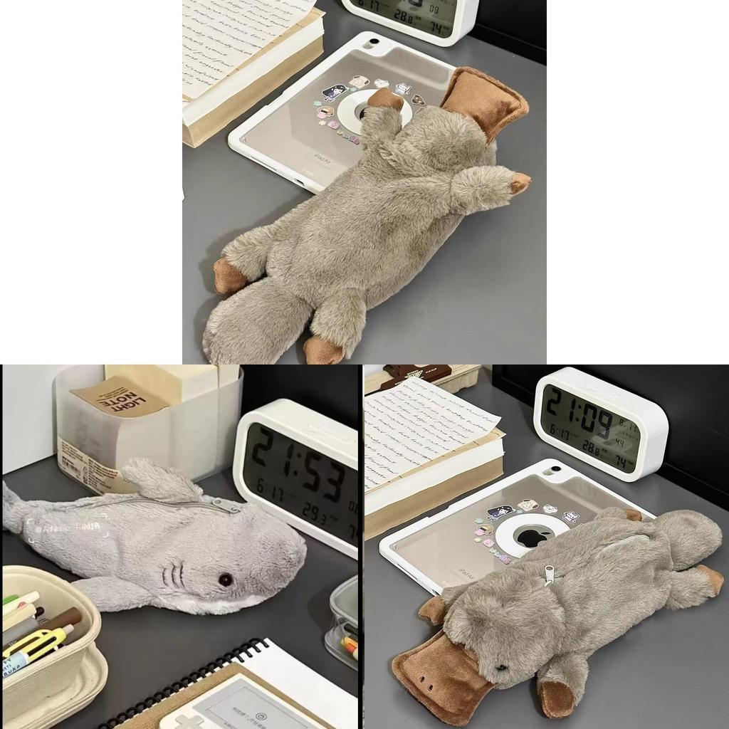 Plush Platypus Pen Bag With Soft Fabric For Kids And Teens Storage Organizer