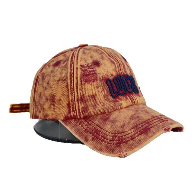 Vintage Cotton Baseball Cap With Embroidery And Wide Brim For All Seasons