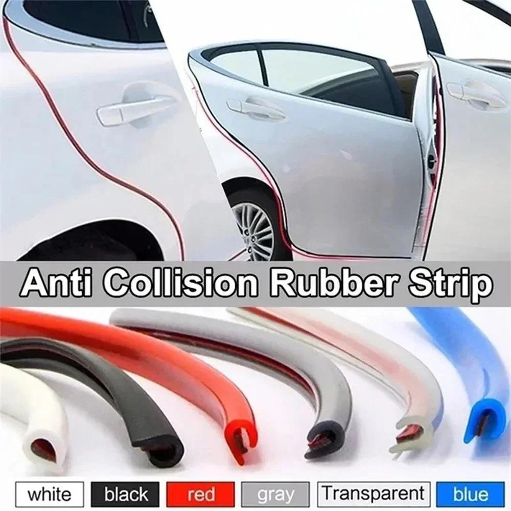 New 5M Car Bumper Anti Collision Strip Auto Door Edge Protector Strip Anti-collision U Type Trim Rubber Anti-rub Protector Tape