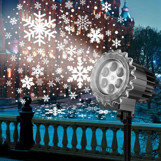 Halloween Projector Light Rotating Snow Falling Projector Lamp Waterproof Easy Installation Indoor Outdoor Holiday Night Light Projector