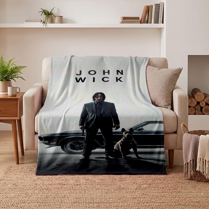 Baba yaga John wick Soft Warm Flannel Blankets Comfortable Blanket for Home Decoration Gifting