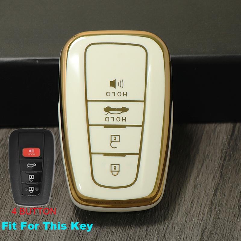 TPU for Toyota Prius 20 RAV4 Camry 70 CHR C-HR Corolla 2018 2019 2020 Car Remote Key Cover Fob Case Accessories Keychain