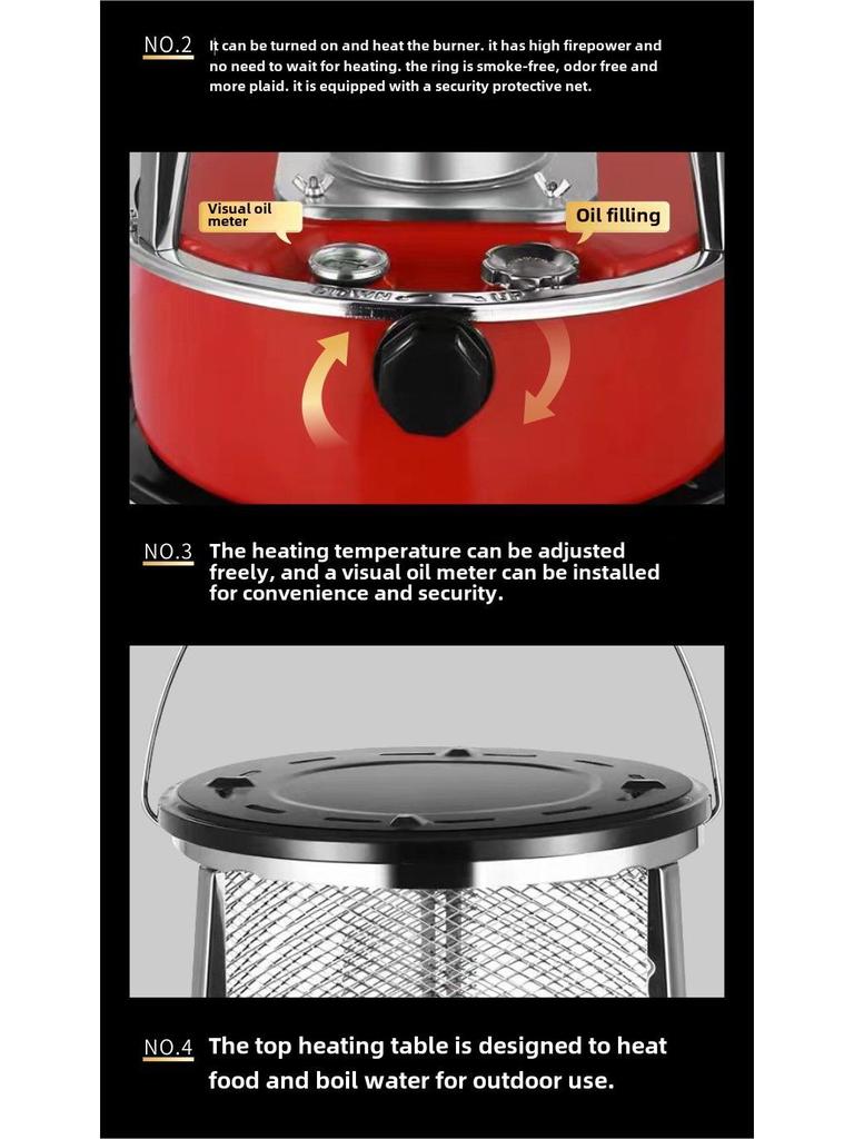 Portable Kerosene Heater Stove for Outdoor Activities Like Ice Fishing, Camping, and Household Heating.