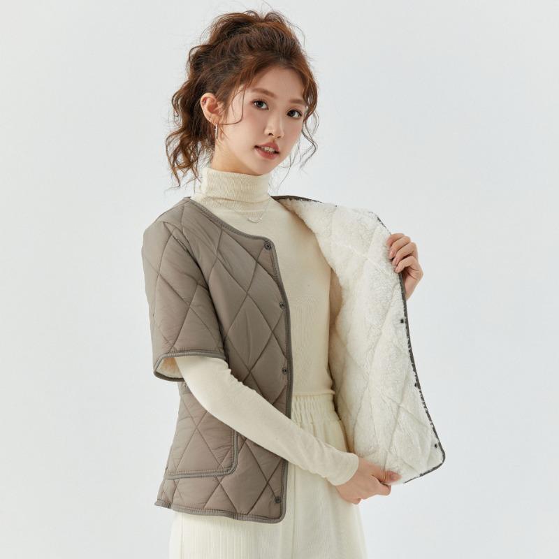 Ladies' Mother's Light and Thin Warm Short-sleeved Cotton Liner Women's Comfortable Home Cotton-padded Clothes and Cotton-padded Clothes 2366