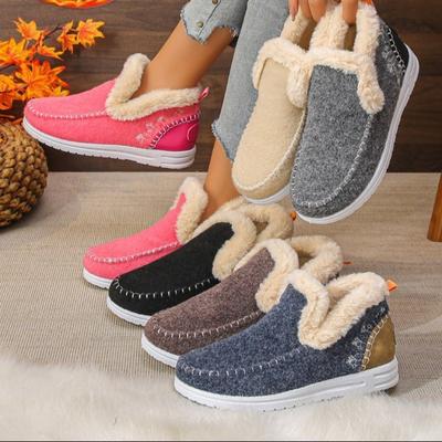 Winter Cotton Shoes  Plus Velvet Thickened Cotton Shoes for Women's Boots Cold-proof and Warm Snow Boots Fashionable Short Boots