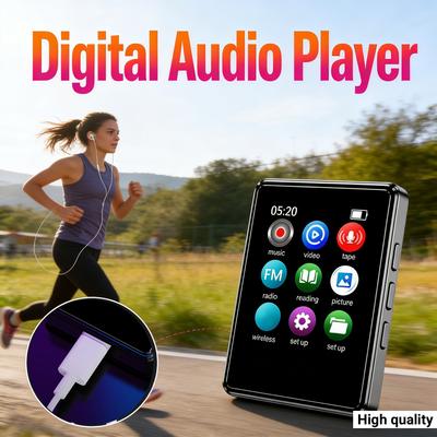 MP3/MP4 Lossless Music Player Compatible with Bluetooth HIFI Music Player Built In Speaker 128GB 1.77 Inch for Student Daily Use