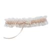 Elegant Rose Flower Garter with Bowknot Adjustable Lace Leg Band for Women Holiday Wedding Dress Outfits