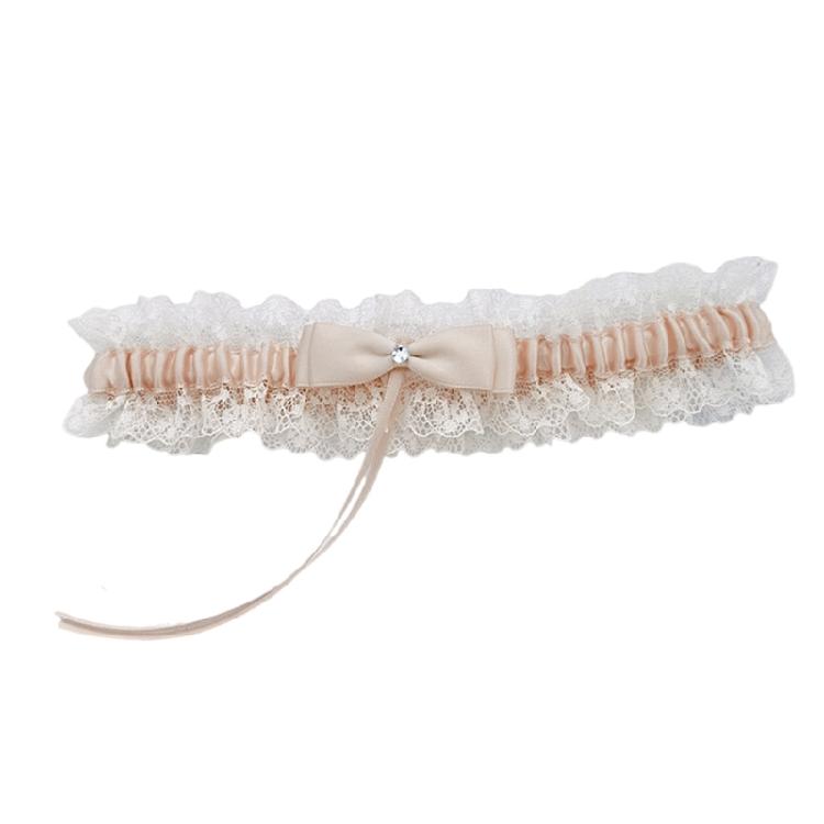 Elegant Rose Flower Garter with Bowknot Adjustable Lace Leg Band for Women Holiday Wedding Dress Outfits