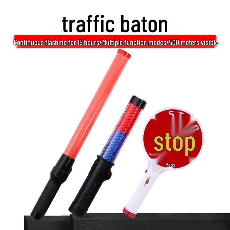 LED Stroboskop Verkehrsstab & Notpfeife