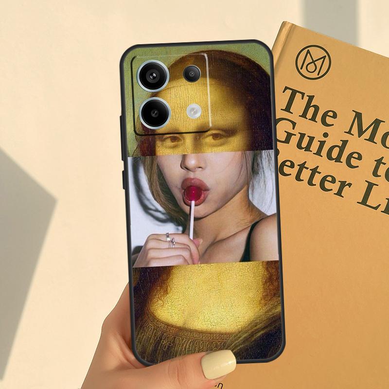

Leonardo da Vinci Mona Lisa Art Cover For Xiaomi Redmi Note 13 Pro 9 10 11 12 14 11S 12S Case For Redmi 14C 12C 13C 10C 15 C Redmi 15C 5G