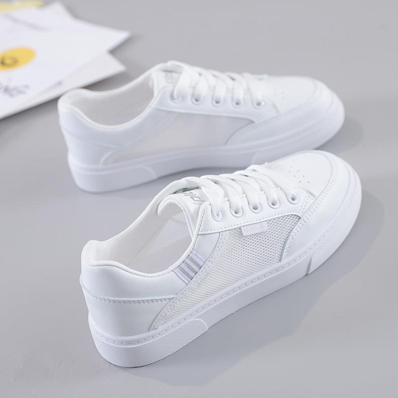 Fashion Simplified Vulcanized Shoes 2024 New Summer Mesh Breathable Board Shoes Versatile Trendy Casual Women's Shoes Zapatos De Mujer
