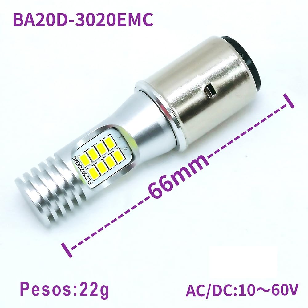 BA20D H4BS Motorcycle LED Headlight, HI/LO Switching, For Motorcycle Headlights,