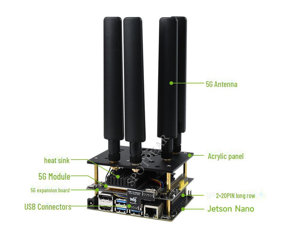 Jetson Nano 5G/4G/3G Communication Expansion Module with Domestic Network Access