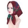 Women Flower Head Scarf Easy Care Wrinkle Resistant Polyester Wrap For Outdoor Activity Daily Fashion
