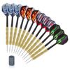 Set of 12Pieces Steel Tip Darts, Not Easy to Break and Bend Profession 14g Metal Steel Tip Darts with Plastic Shaft