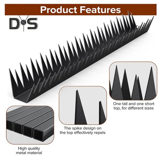 6 bucăți țepi pentru gard anti-urcare Țarpe metalice de securitate rezistente țepi de descurajare a animalelor pentru garduri de casă și grădină, anti-intruși și hoți
