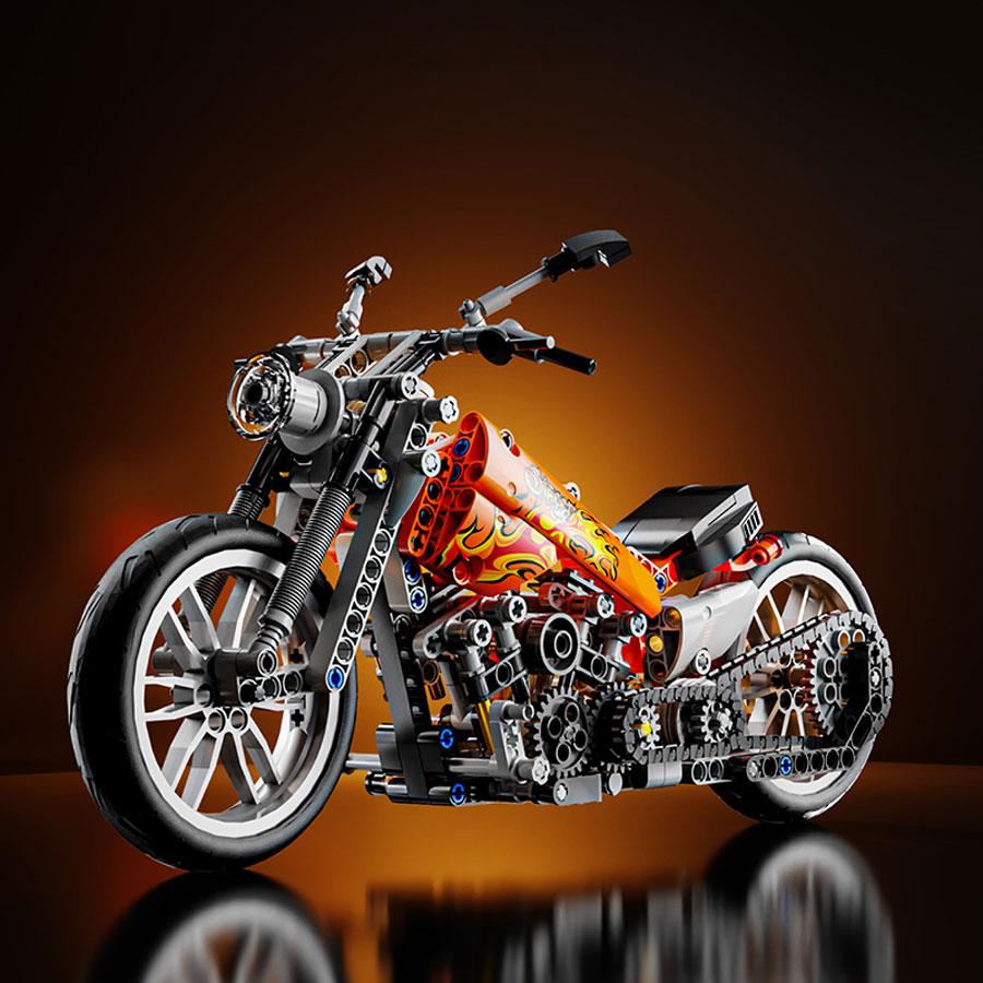436PCS Building Blocks Toy Motorcycle Model Assembly Bricks Sets Educational Toys Desktop Decoration Christmas Birthday Gifts