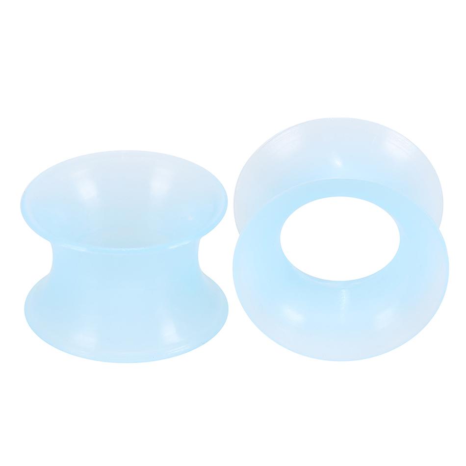 2 Stück Silikon Ohrstöpsel und Tunnel Ohrpiercings Ohrstecker Verschraubter Ohrdehner Ohr-Expander Körperschmuck Piercings