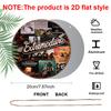 2D Flat 1pc Aluminum Decorative Piece Retro-Style Band Wall Hanging 7.87 inches × 7.87 inches Ideal for street displays, shops, bars, cafes, family
