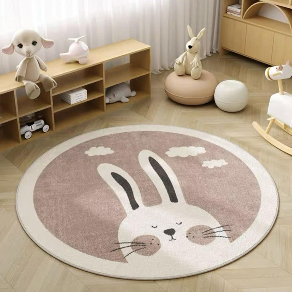 Cartoon Rundteppich Wohnzimmer Sofateppich Schlafzimmer Bettumrandung Schiebeteppich Kleiderschrank Schminktisch Bodenmatte