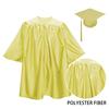 1 Set Unisex Kinder Abschlussrobe Hut Set Frontreißverschluss Lose Quaste Jahresschild Schüler Kindergarten Abschlusszeremonie Talar Kappe Quaste Set