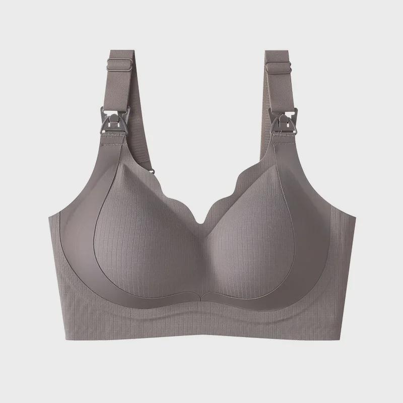 

Безшовний м який бюстгальтер для годування BC – Jelly Soft, Без кісточок, Зібраний збоку, З фіксованою чашкою. 2XL (40/90BC)