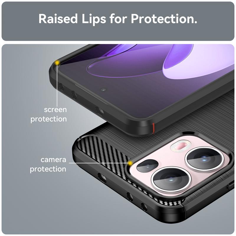 For Reno 13 Pro Case Cover OPPO Reno13 Reno 13 Capas Armor Phone Bumper Back Shockproof Soft TPU Carbon Fiber Fundas Reno 13 Pro