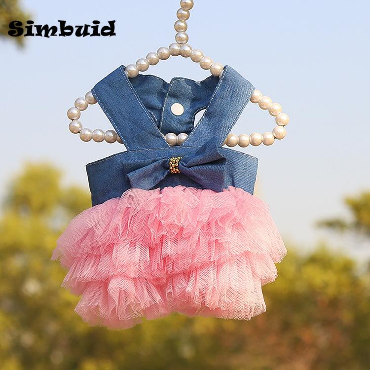 Dog Summer Dress Princess Cat Lace Stripe Skirt Slip Dress Puppy Apparel Cute for Small Medium Chihuahua Clothes Pet Product