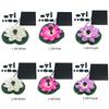 Lotus Shape Waterfall Fountain Life Up To 20000 Hours Solar Powered Fountain Pump Water Lily Ornaments for Patio Pond and Pool