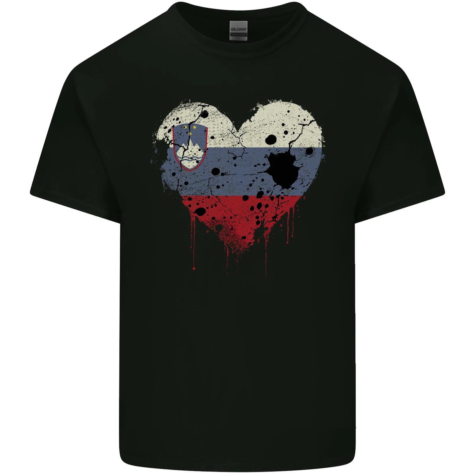 Love Slovenia Flag Slovenian Day Football Kids T-Shirt Childrens L