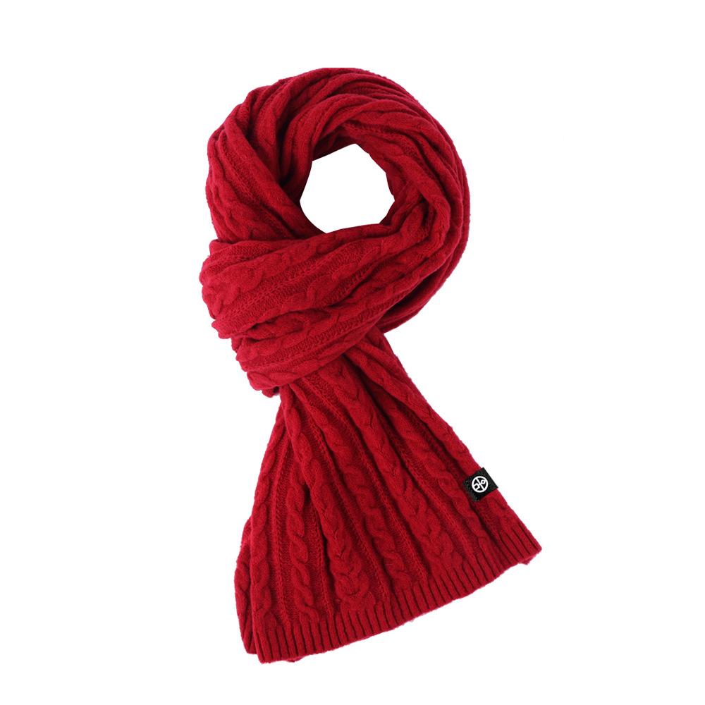 Autumn and winter atmosphere women's knitted red scarf winter women's versatile high-end shawl warm scarf