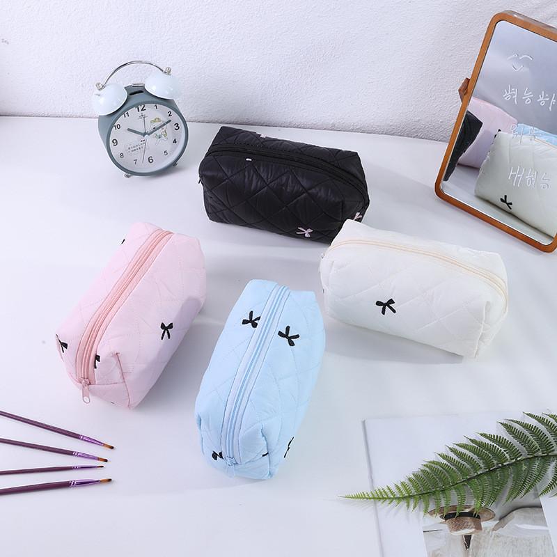 Cute Polyester Cosmetic Pouch With Butterfly Design For Travel And Daily Use