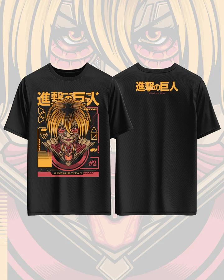 Attack on Titan Anime Printed Pure Cotton Tshirt for Men and Women Harajuku Street Oversized Anime Peripheral Clothing Tshirt 4XL