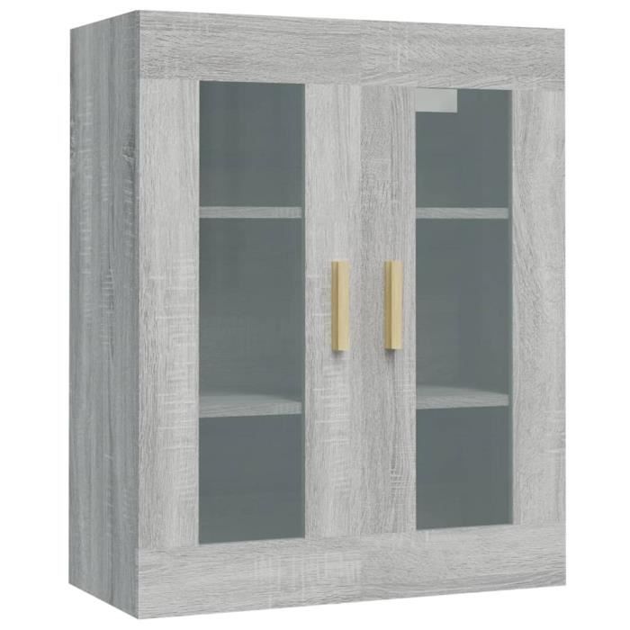 VidaXL Armoire murale suspendue Sonoma gris 69,5x34x90 cm 817388