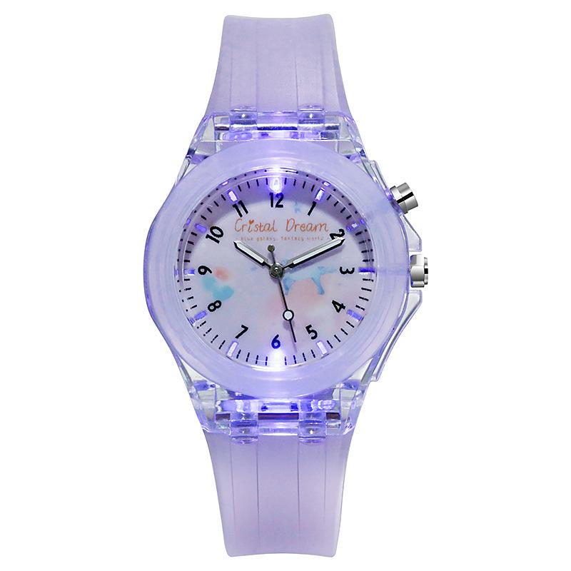 Silicone Durable Children's Quartz Watch with Light, Digital Display