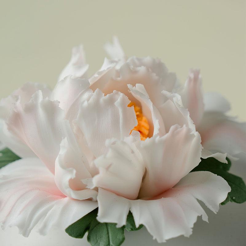 Porcelain Peony Eternal Flower Night Light Ornament with Aromatherapy