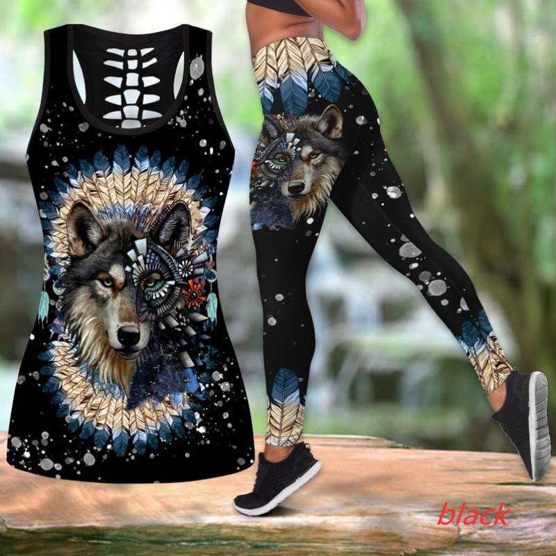 Abiti sportivi estivi da donna 3d Dreamcatcher Top senza maniche cavo  stampato e legging sottile per la corsa Yoga Fitness Palestra Allenamento Abiti  sportivi casual acquista in modo economico — spedizione gratuita,