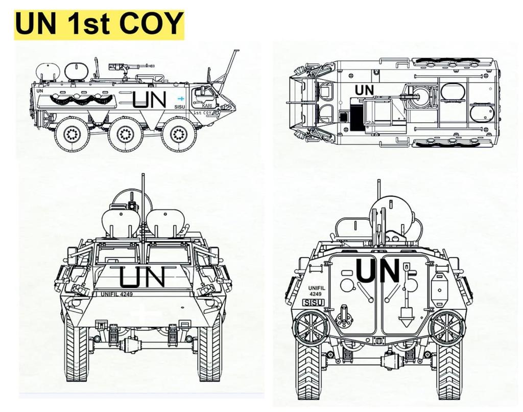 PLATZ Finnish Defence Forces Sisu Armoured Initial Plastic Moulded Colour 1/72 Xa-180 Vehicle, Markings, Model, FIP-2,