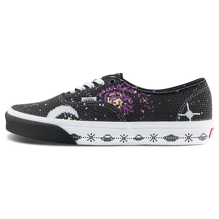 Vans Unisex Authentic X Clottee Pixelated Universe Black Purple White VN000EE3BPB1 36