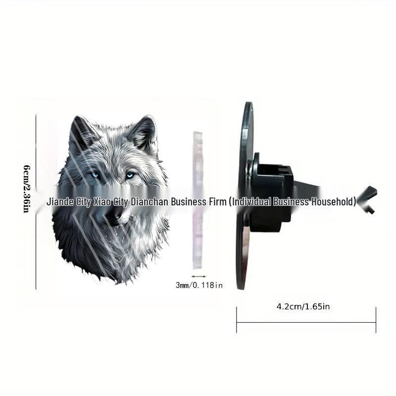 

Кит для духов с клипсой для автомобильного воздуховода в виде головы серого волка - Твердый ароматизатор Jasmine (1 solid fragrance included)