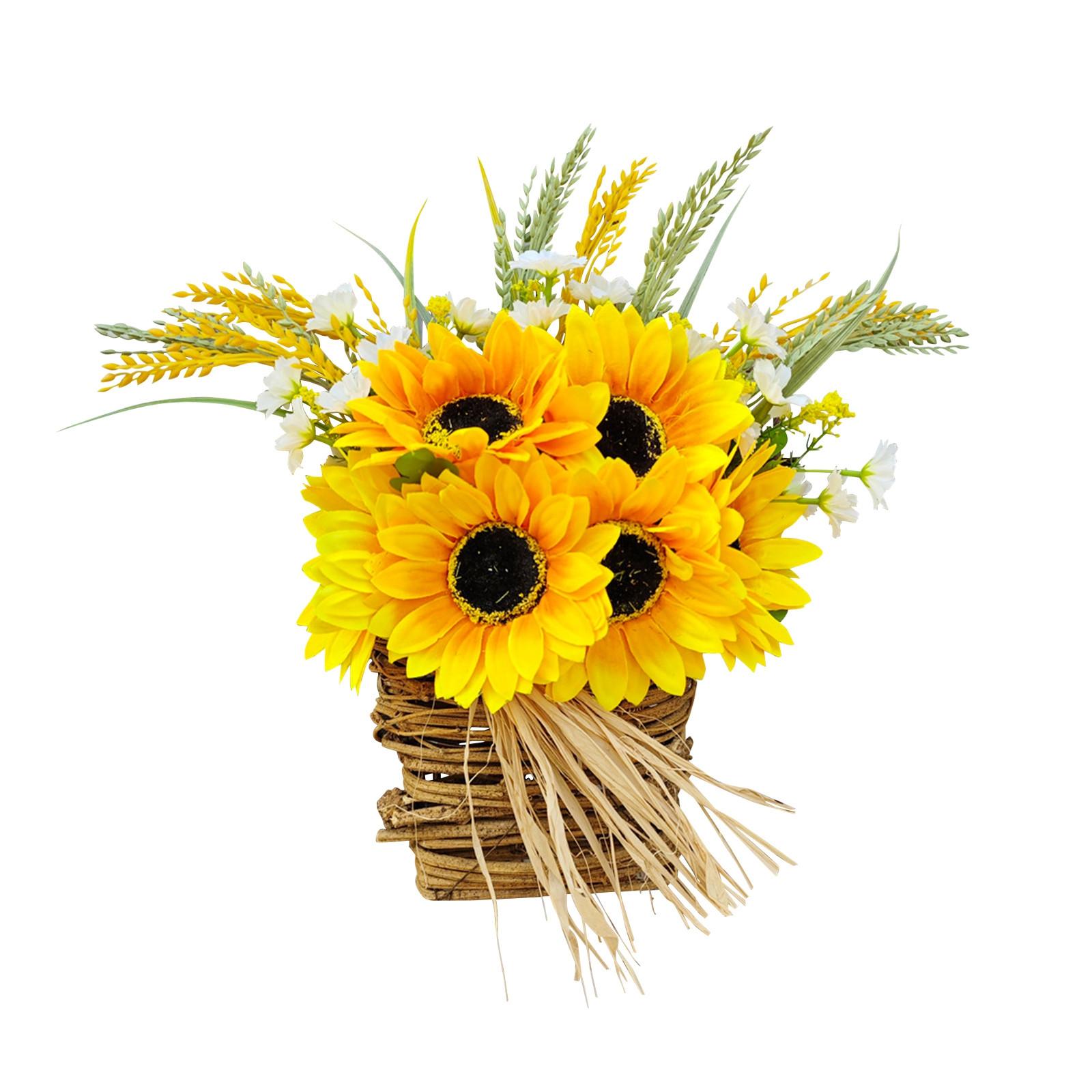 

Венок с буквами подсолнуха, украшение для дверной подвески, праздничный реквизит, подвесная оконная настенная подвеска One Size жёлтый