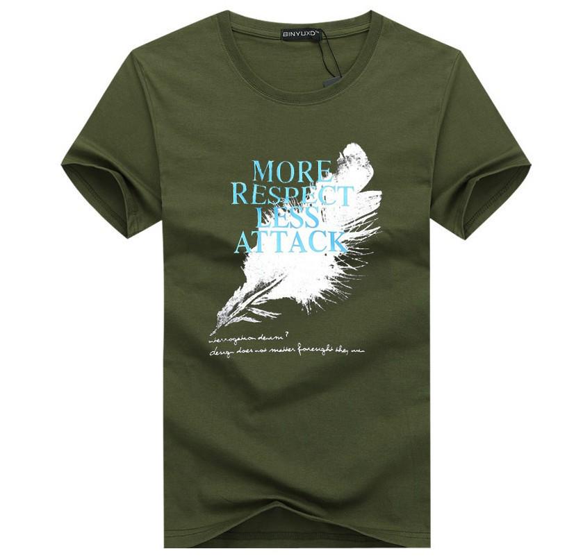 

2025 Летняя мужская повседневная футболка с круглым вырезом и коротким рукавом с мультяшным принтом 3XL зелёный