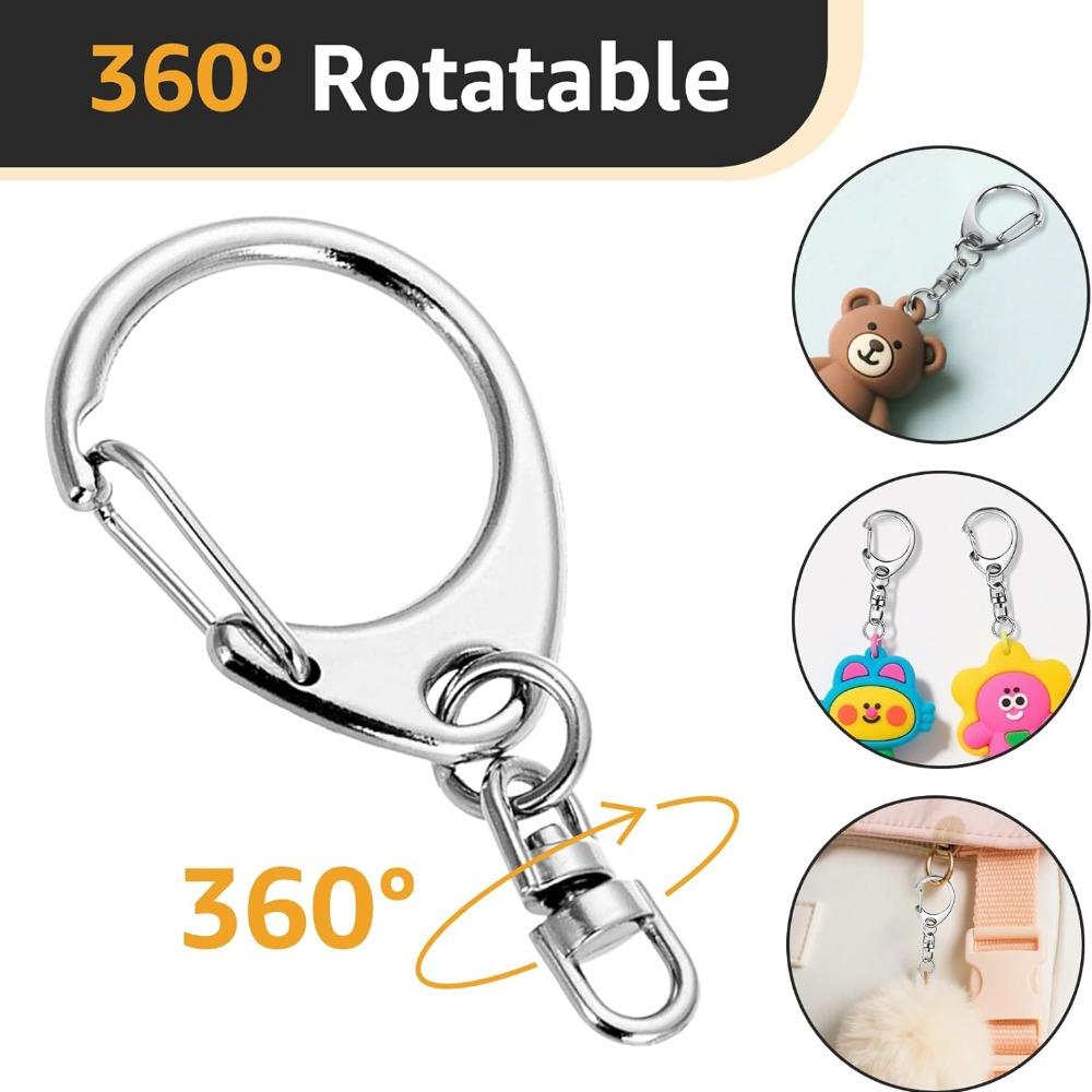 30pcs Lobster Clasp Keychain Clip Swivel Clasps Lanyard Snap Hook DIY Crafts Key Chain Lobster Claw Clasp Jewelry Clasps Lobster Claw Clasps