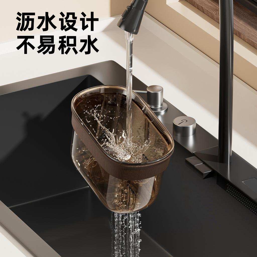 Suction Cup Storage Box No Punching Wall-mounted Wall Rack Kitchen Ginger Onion Garlic Seasoning Drain Ventilation Storage Basket