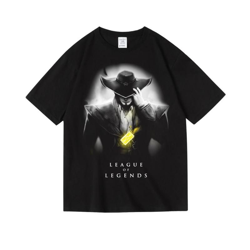 2024 Games LOL League of Legends Men's Printed Women's Cotton Crew Neck Short Sleeve Half Sleeve T-Shirt Men's Women's T-Shirt