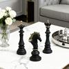Chess Piece Statue Collectible Black White Horse Sculpture King Queen Knight Chess Piece Figurine for Home Office Desk Shelf Decoration