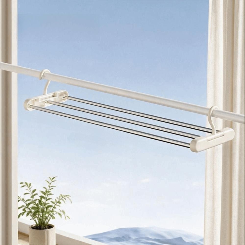 Foldable Design Blanket Drying Rack Stainless Steel Large Load Bearing Clothes Organizer Rectangular Expandable
